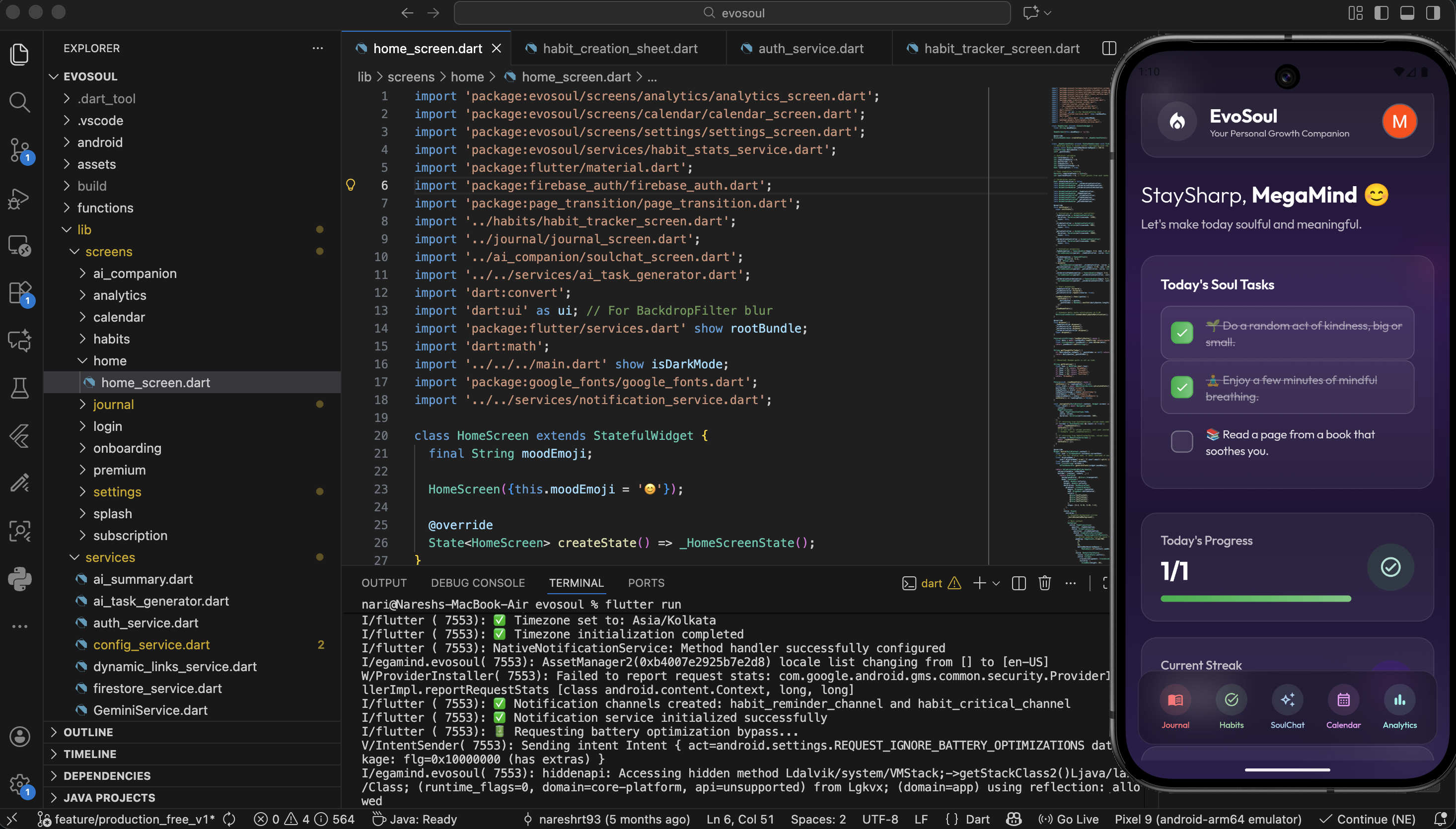 EvoSoul App Screenshot